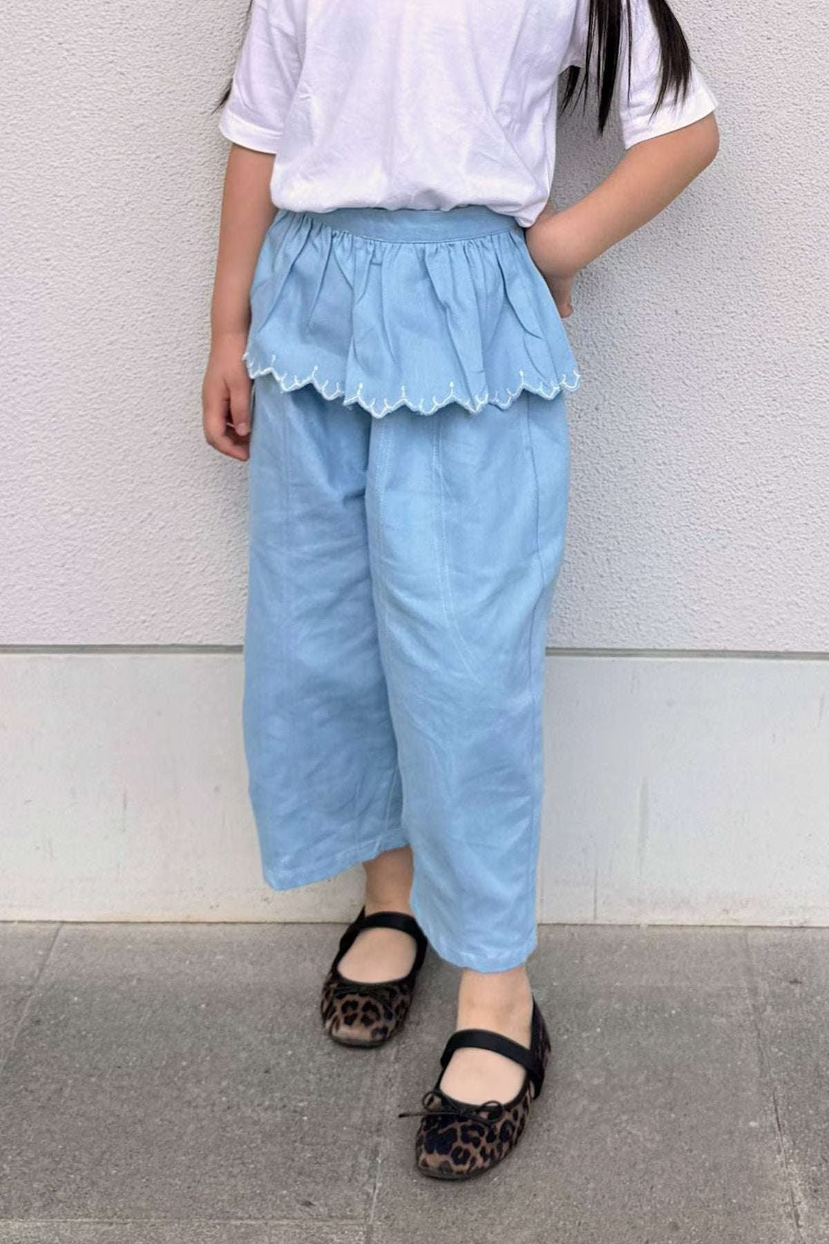 Faye Petite Barrell Pants Sky