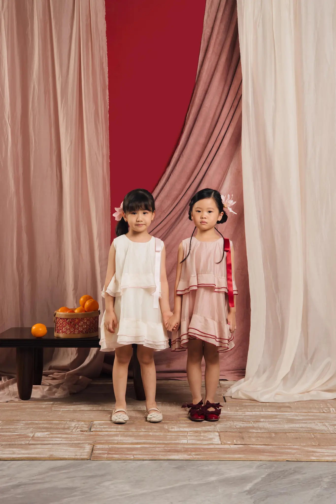 Pristine Petite A-Line Dress in Pink/Red