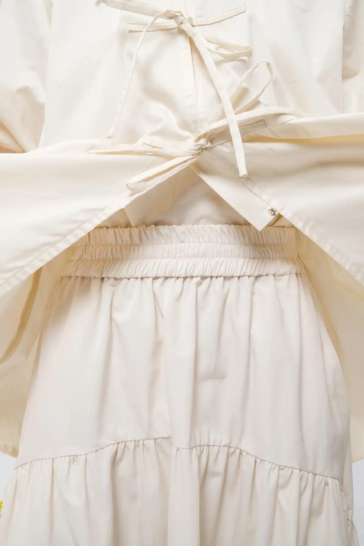 Carlyn Blouse & Dress Set Ecru - EESOME
