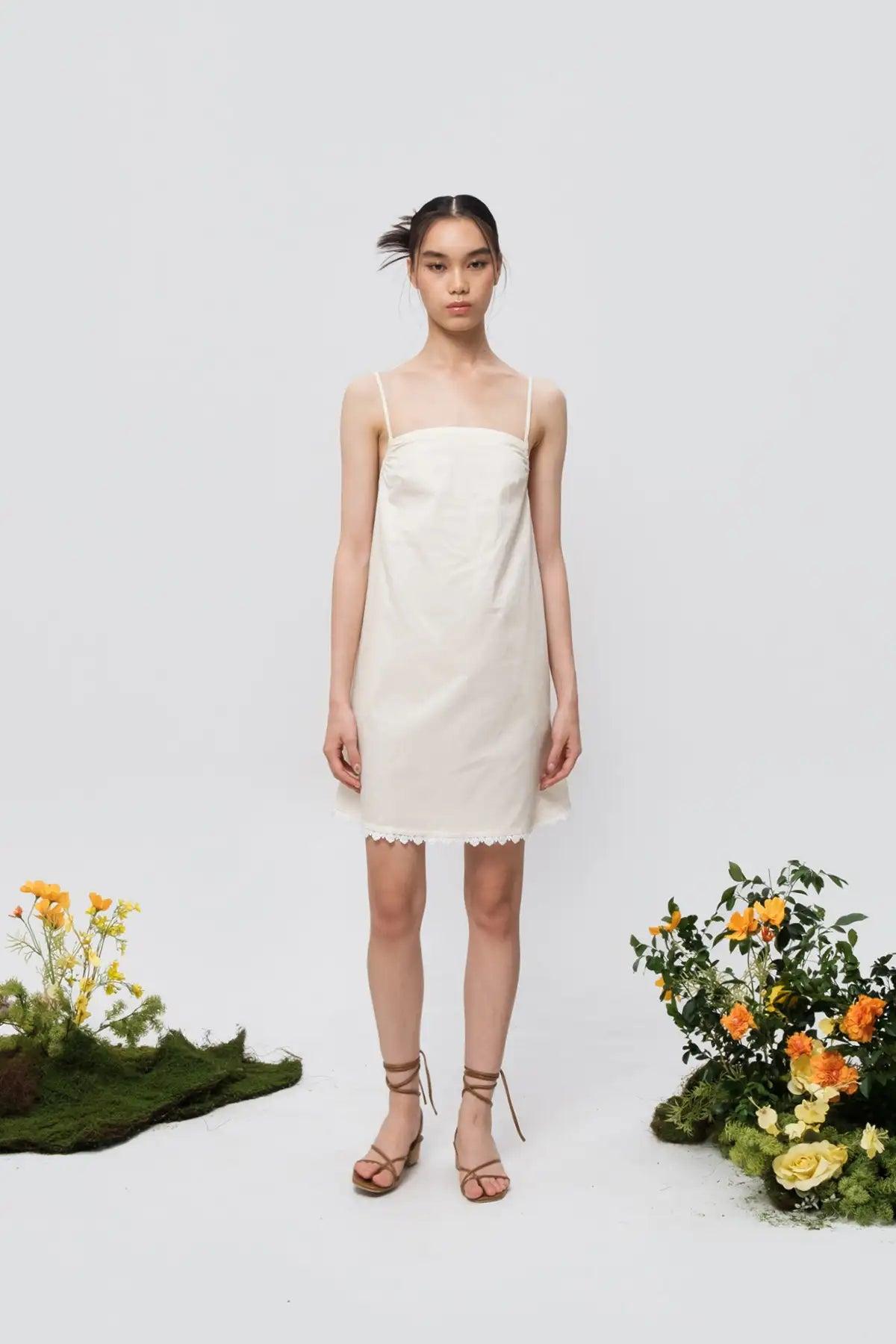 Carlyn Blouse & Dress Set Ecru - EESOME