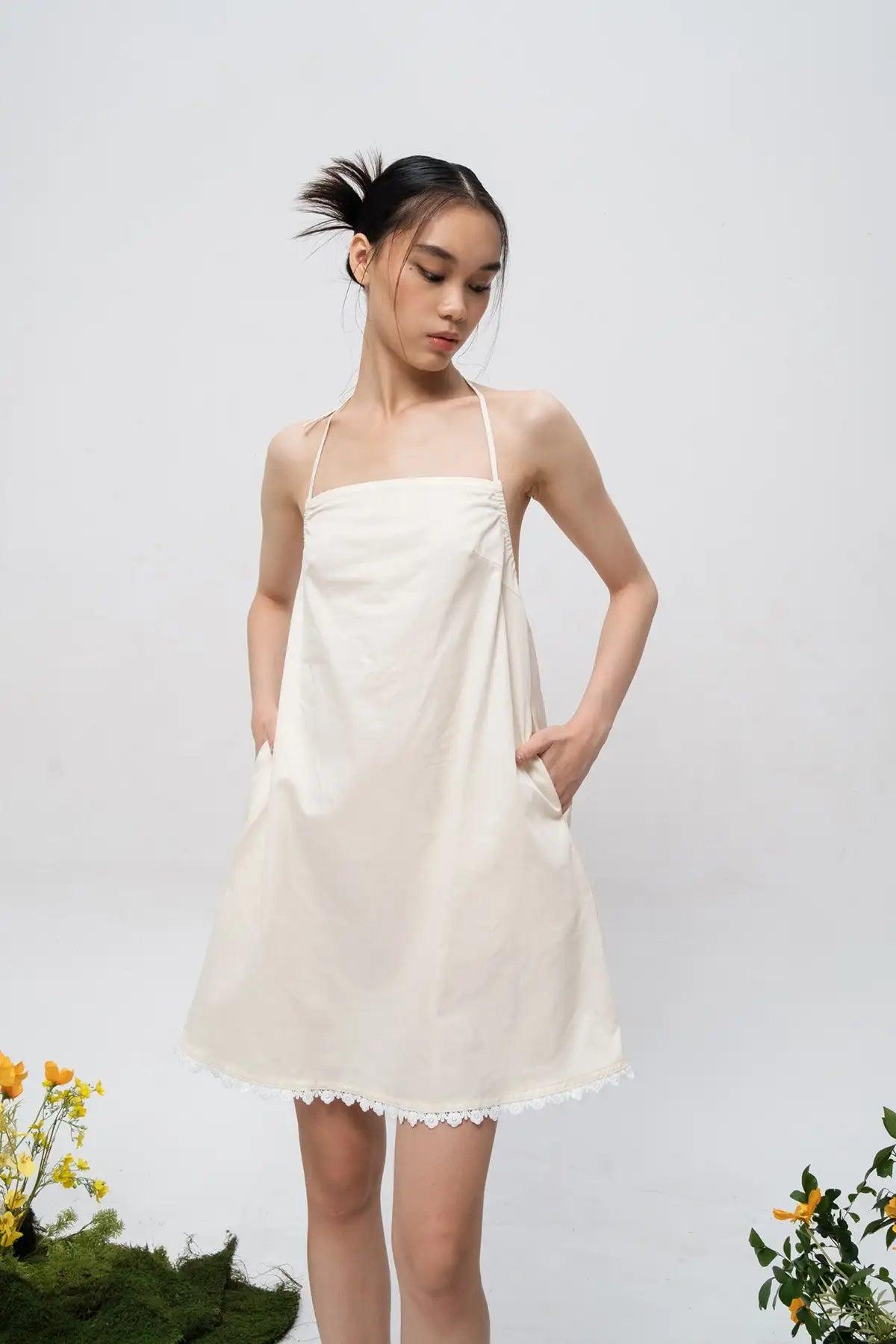 Carlyn Blouse & Dress Set Ecru - EESOME