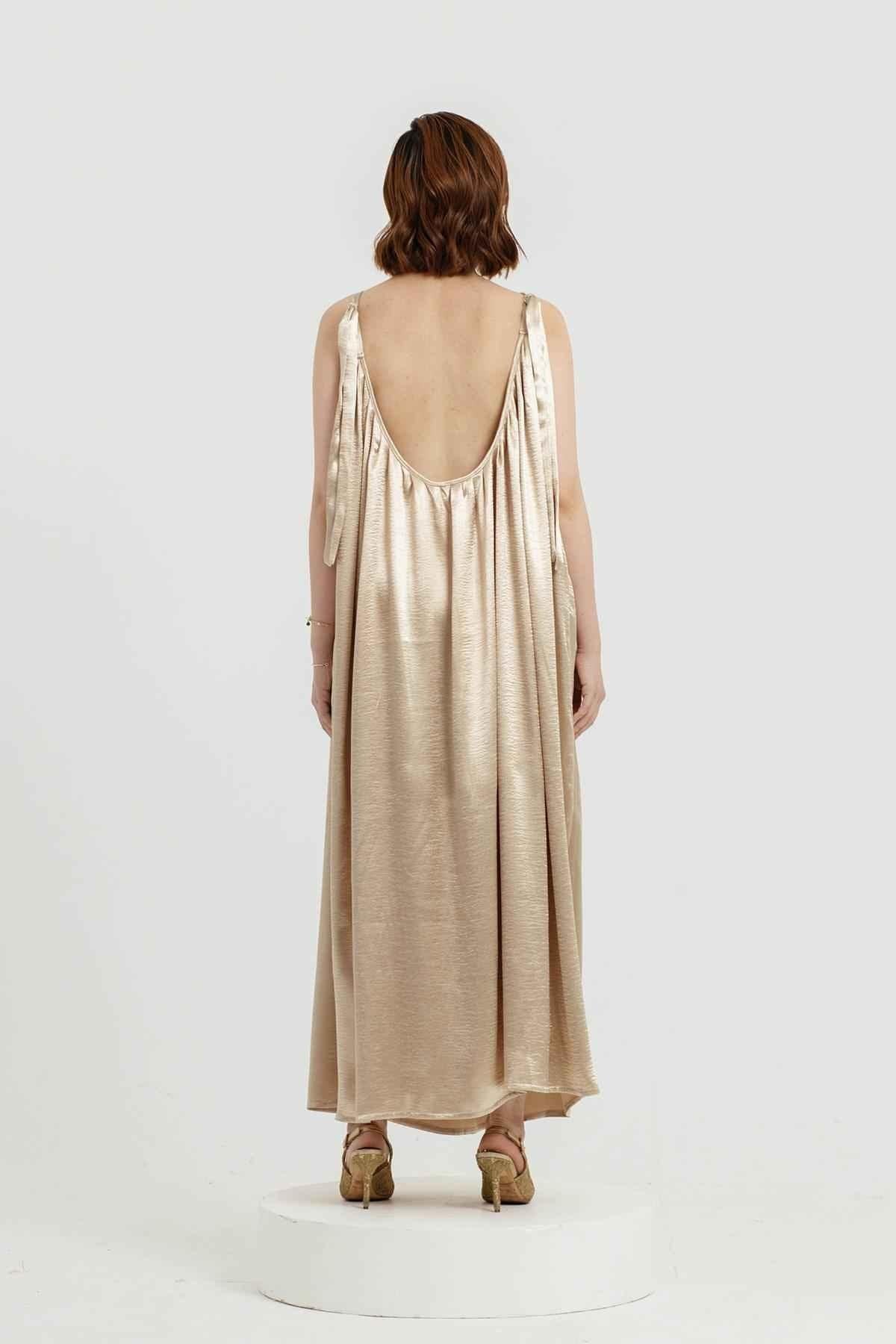 Gamma Dress Champagne Gold - EESOME