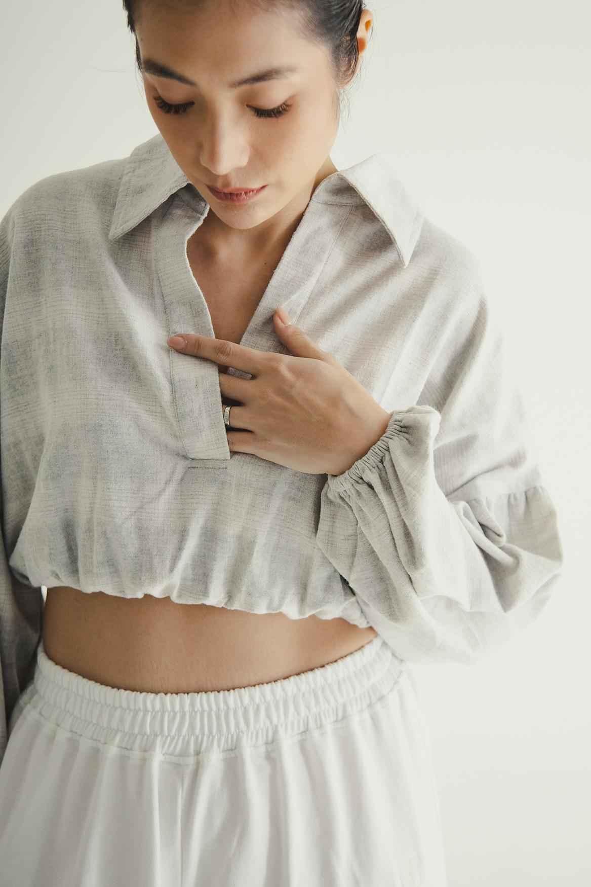 Grise Blouse Grey - EESOME
