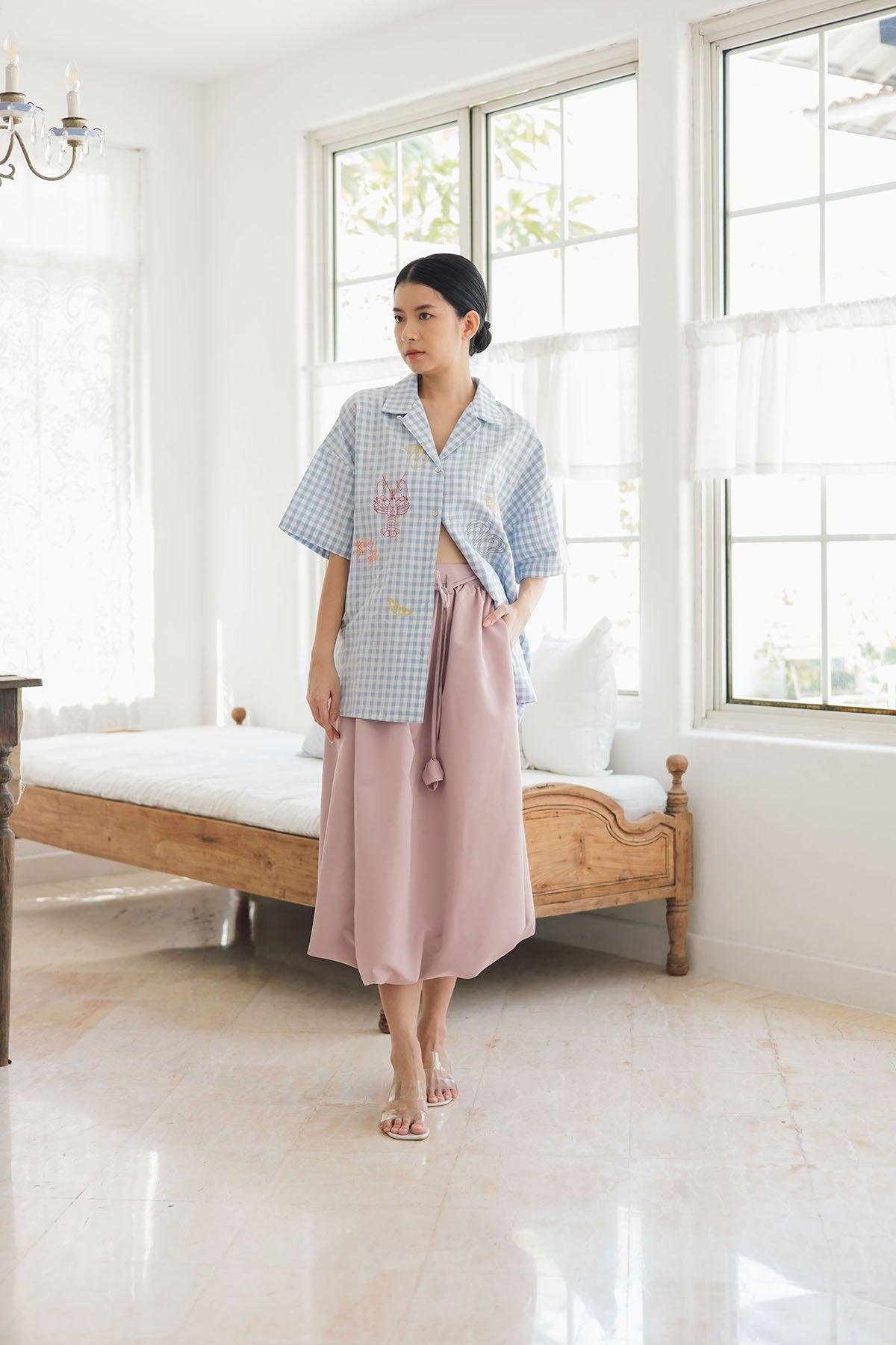 Mana Balloon Skirt Pink Mauve - EESOME