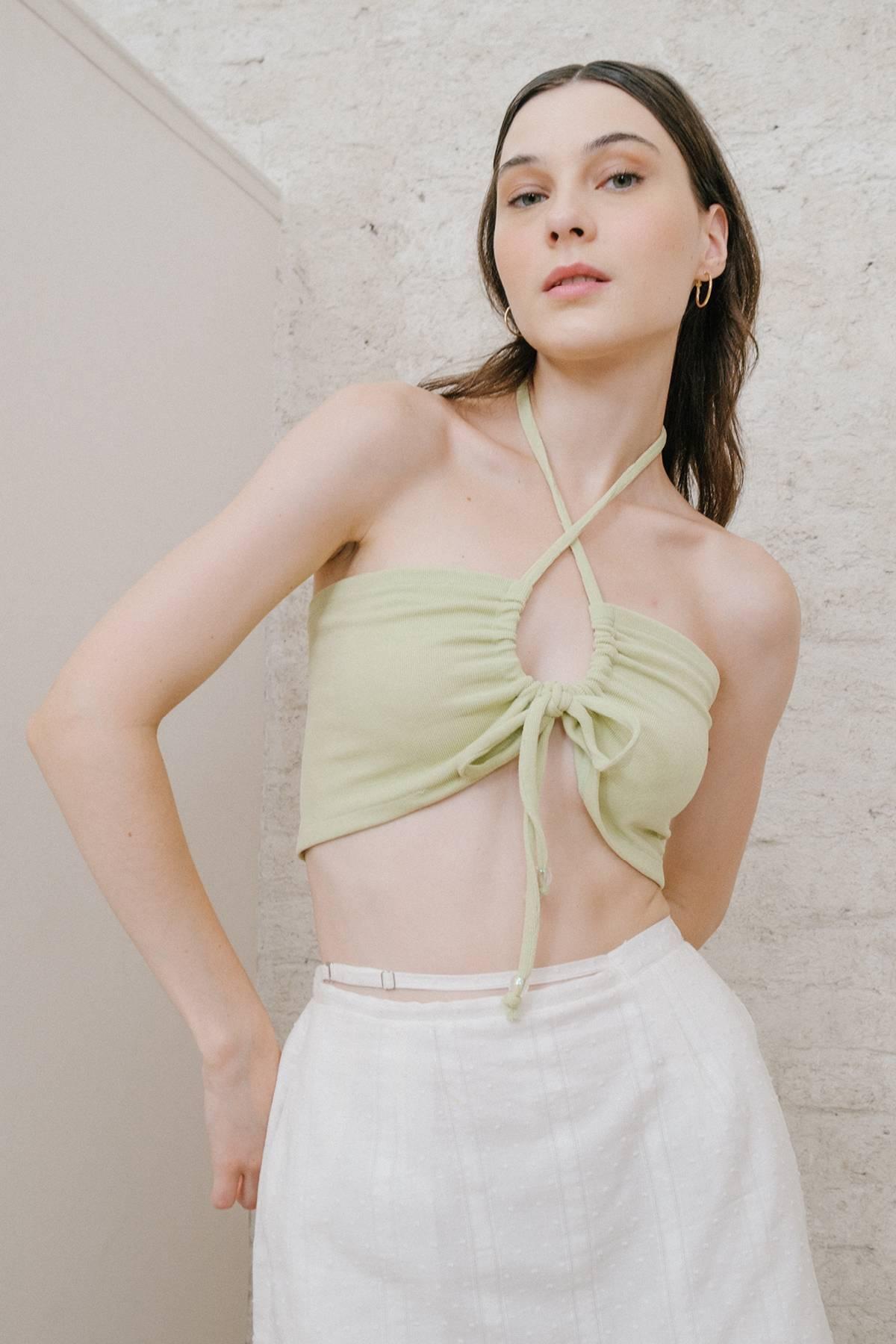 Verona Knit Top Lime - EESOME