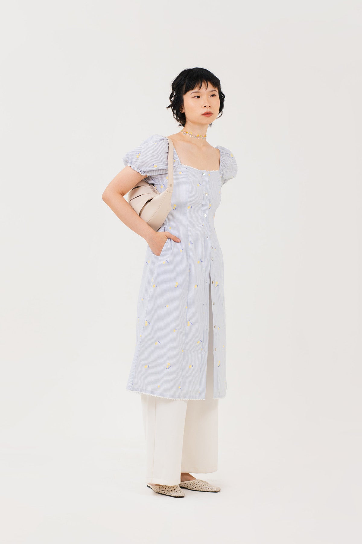 Marsha Palazzo Pants Off White
