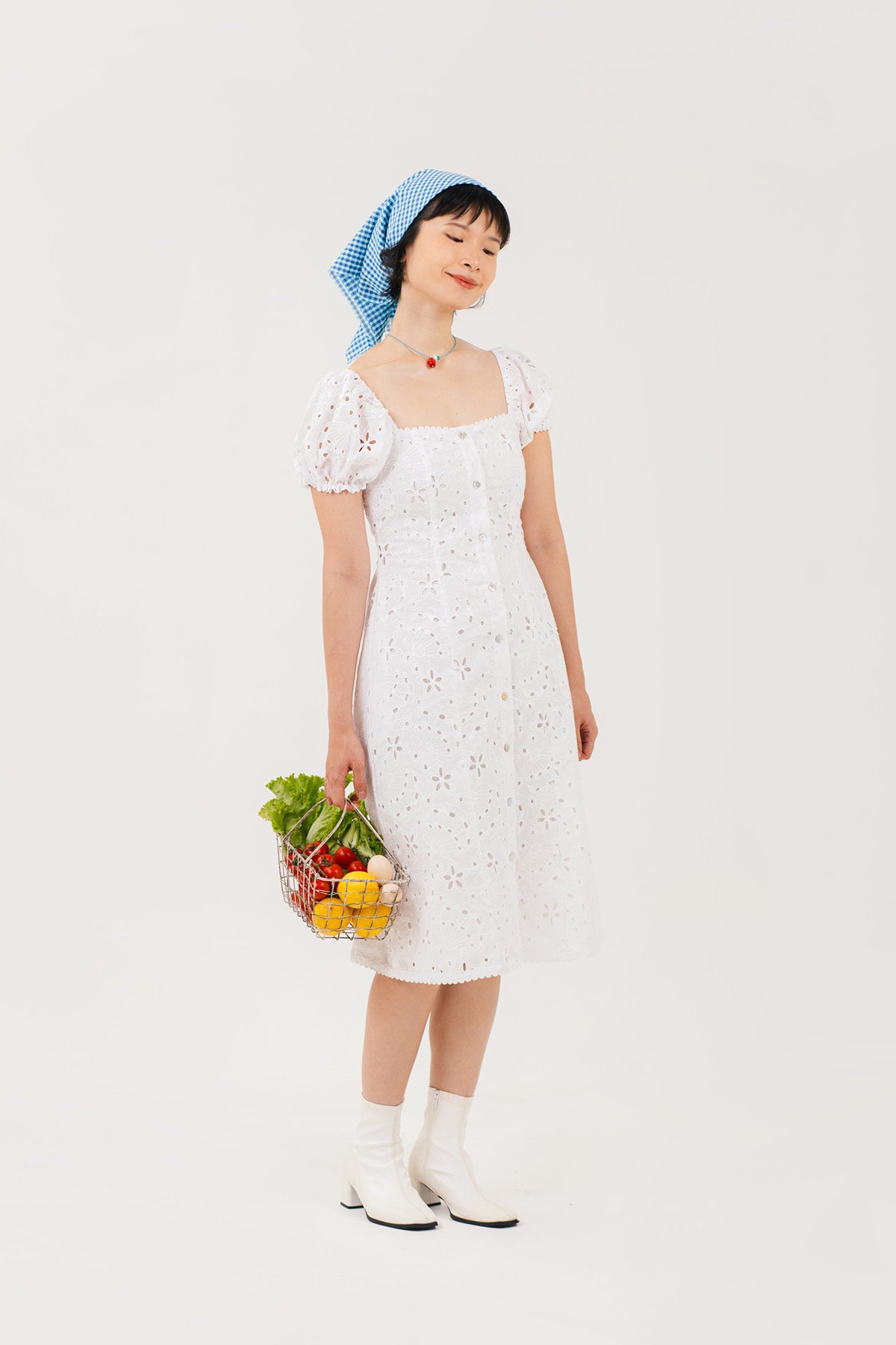 Aria Dress White Eyelet