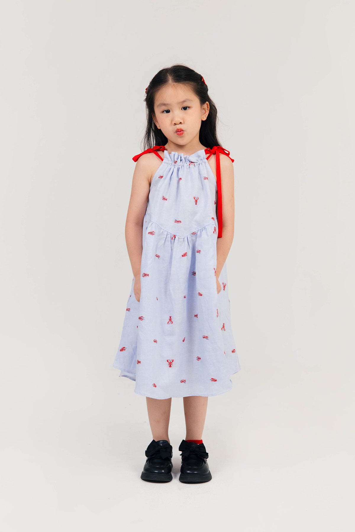 Bree Petite Dress Blue Lobster