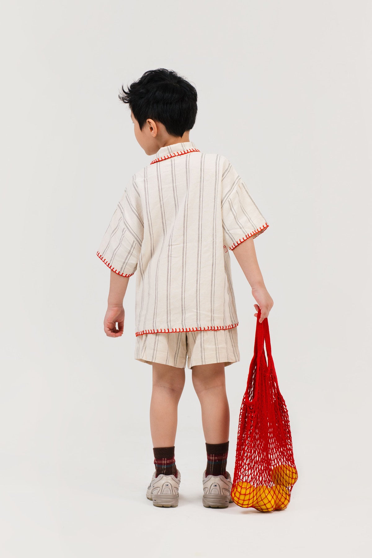 Brunch Petite Embroidered Shirt / Shorts / Skirt Beige-Red