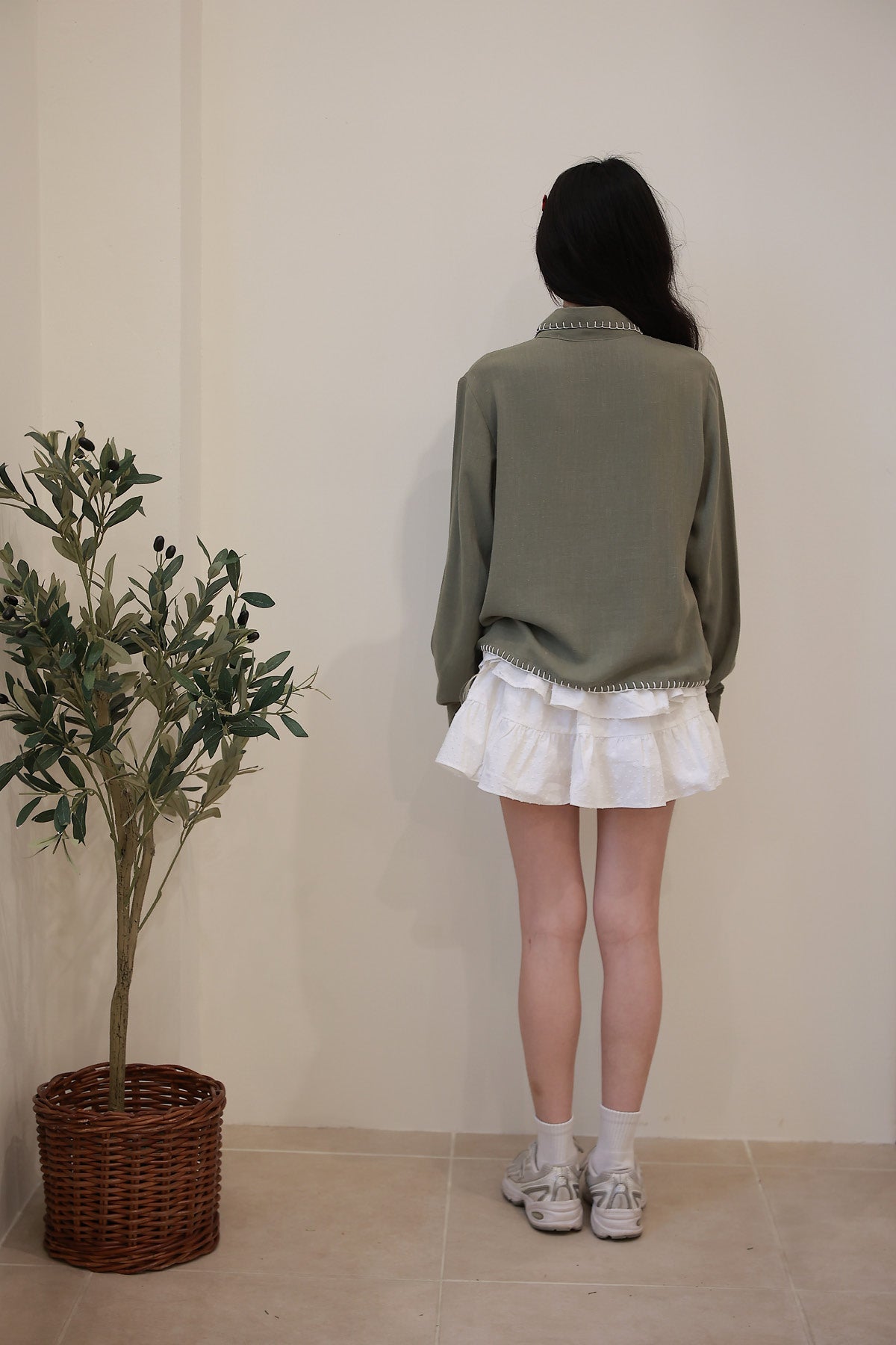 Brunch Embroidered Shirt Pine-White (PO Ready ETA 20 Dec)