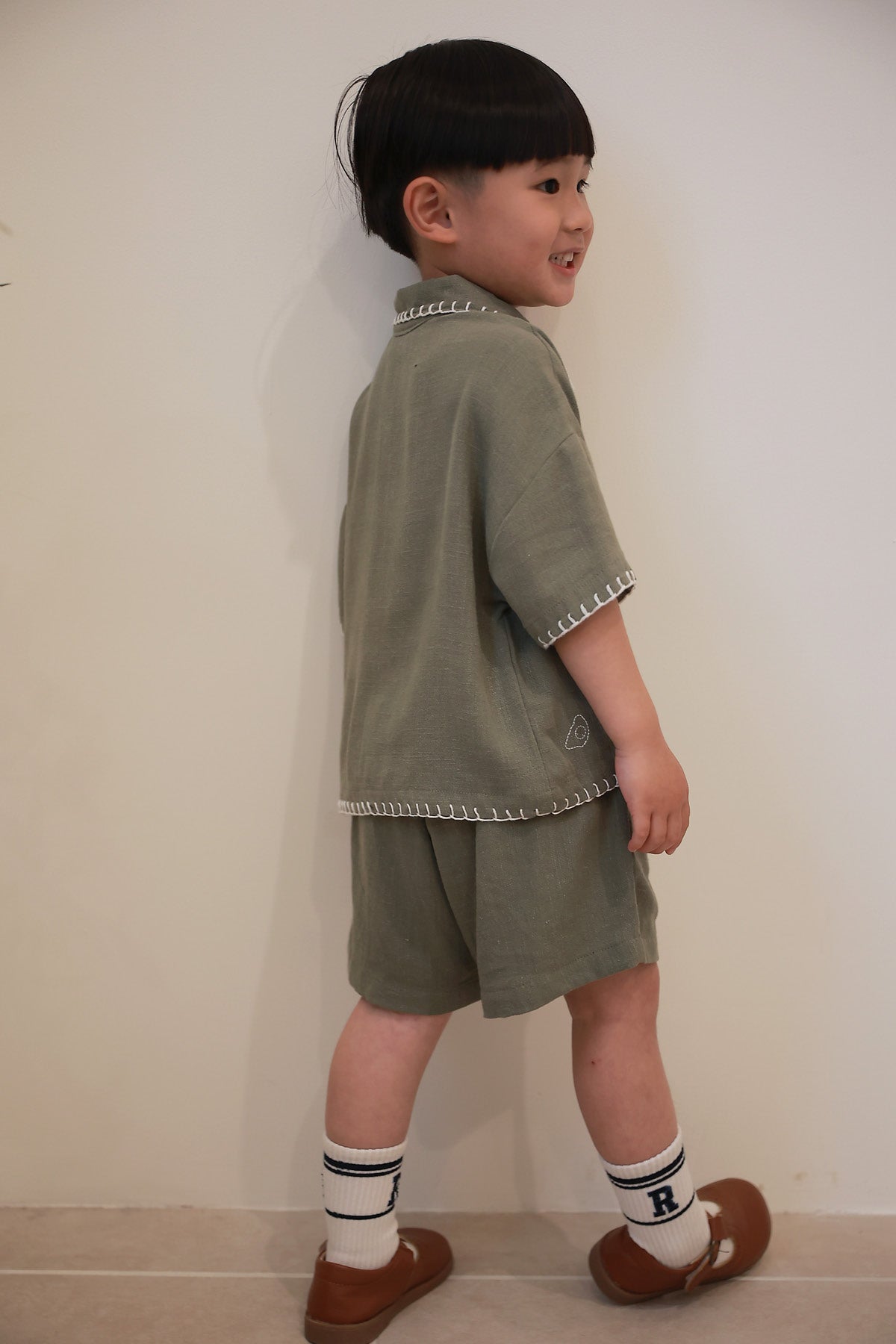 Brunch Petite Embroidered Shirt / Shorts / Skirt Pine-White