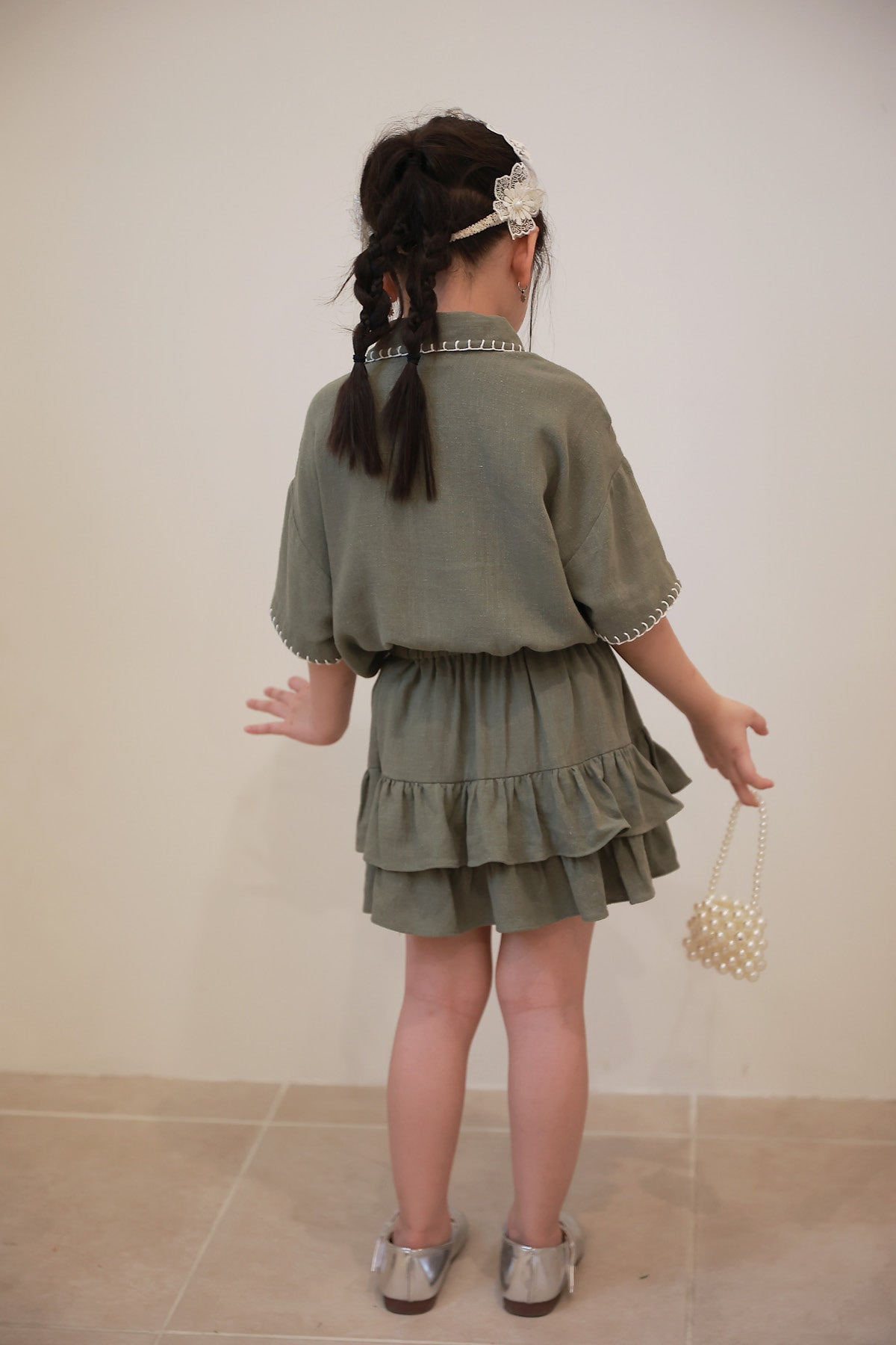 Brunch Petite Embroidered Shirt / Shorts / Skirt Pine-White