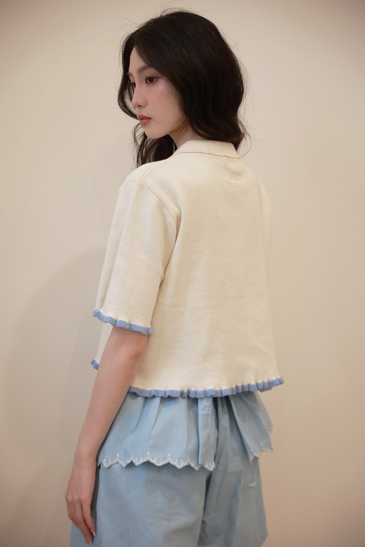 Casa Knitted Top Vanilla-Sky