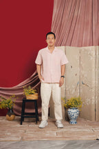 Stally Embro Shirt Dusty Pink