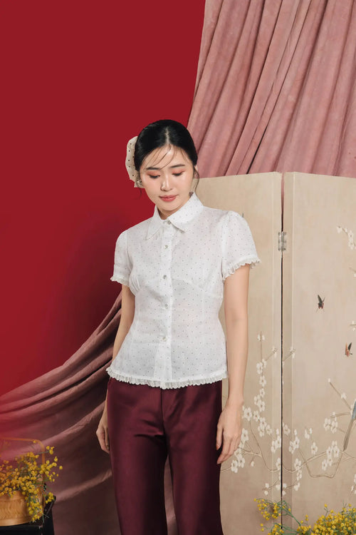 Ami Top Polka White