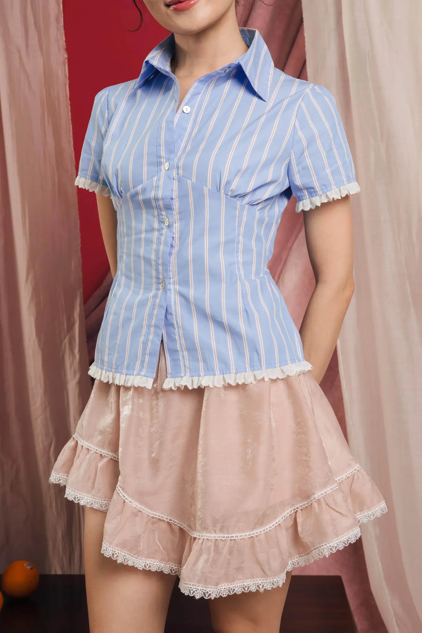Ami Top Striped Blue