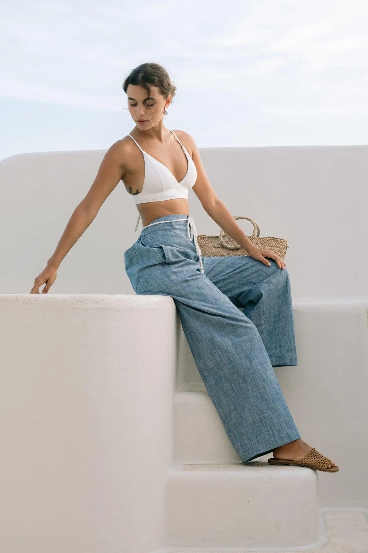 Ari Long Pants Misty Blue