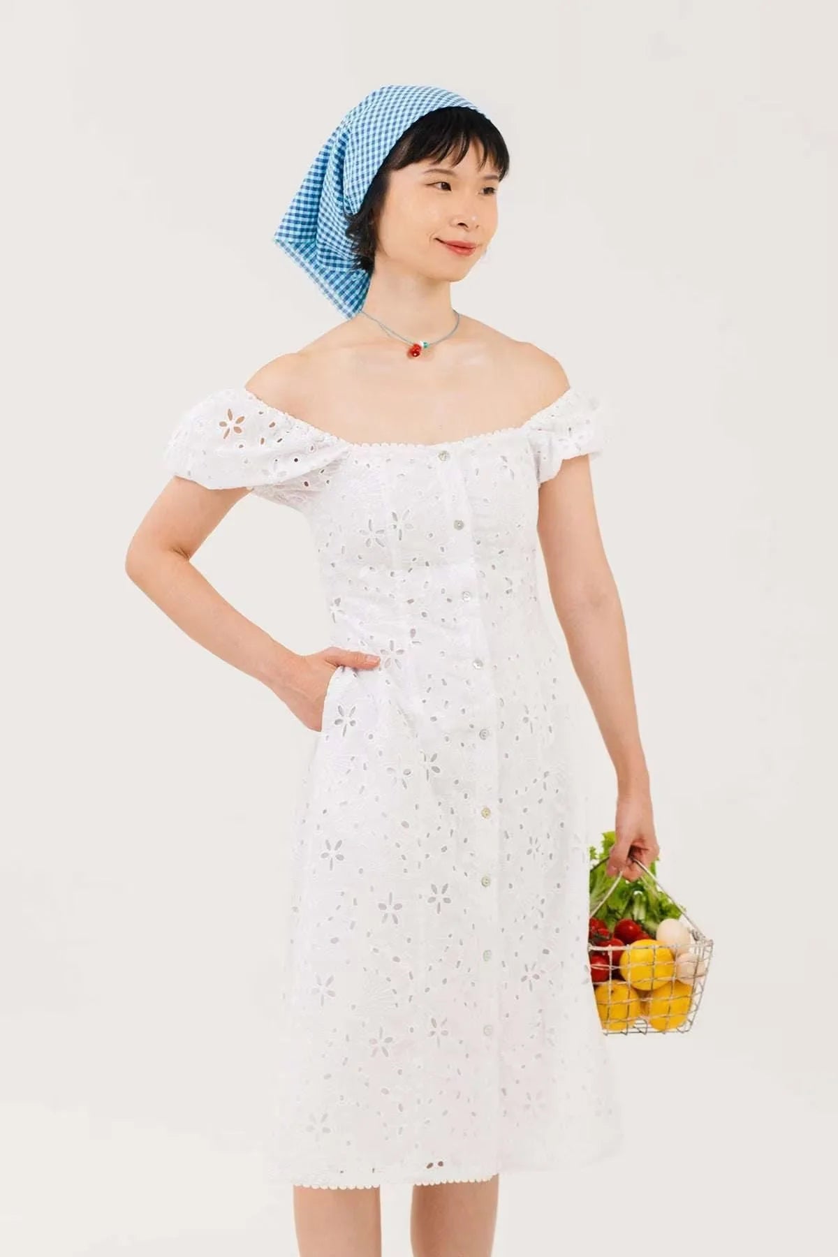 Aria Dress White Eyelet