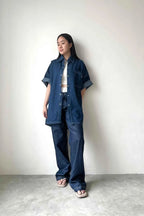 Blanche Denim Shirt Dark Ash Blue II