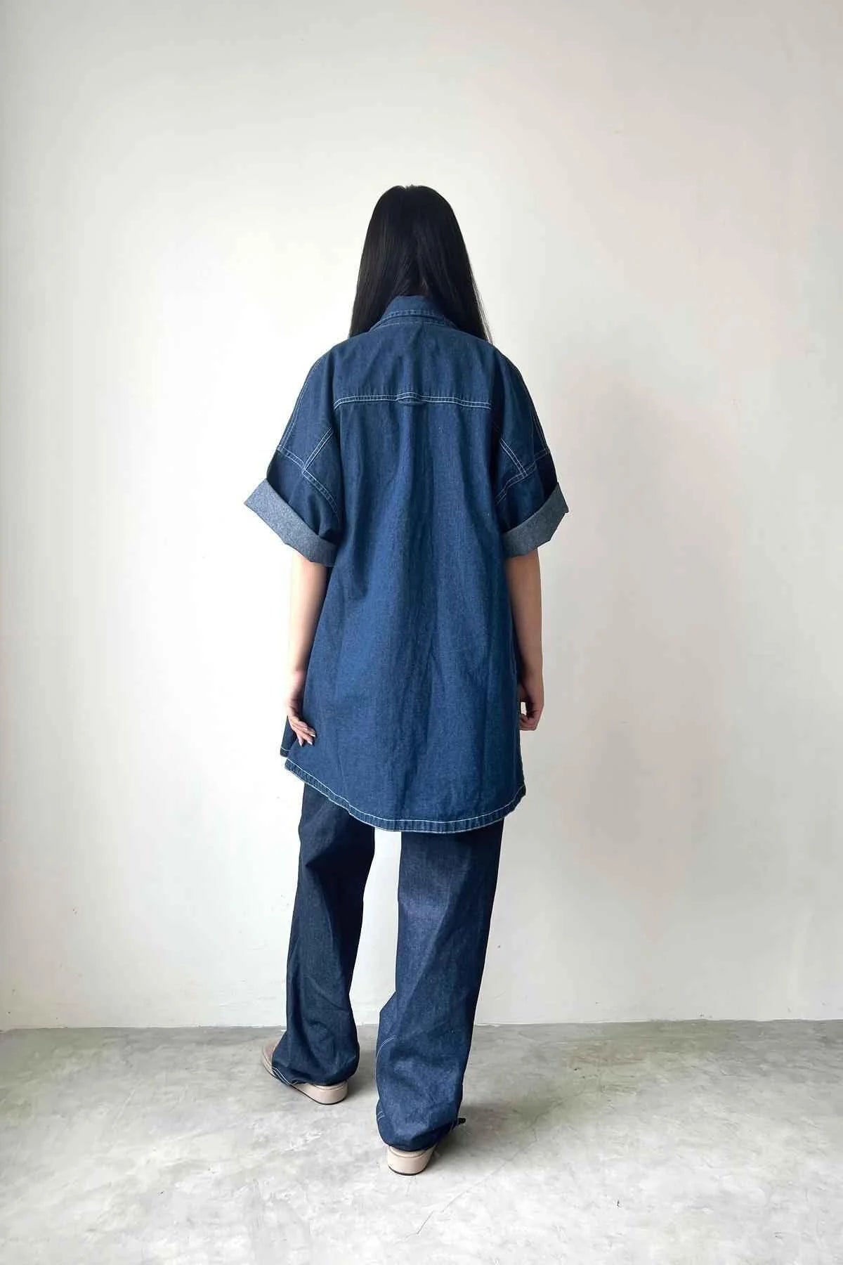 Blanche Denim Shirt Dark Ash Blue II