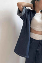Blanche Denim Shirt Dark Ash Blue II