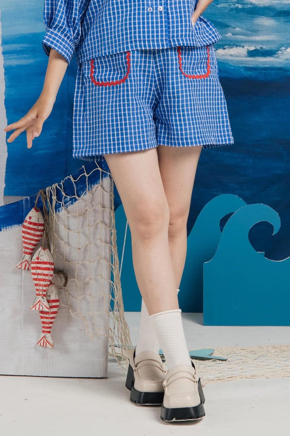 Bleu Shorts in Blue