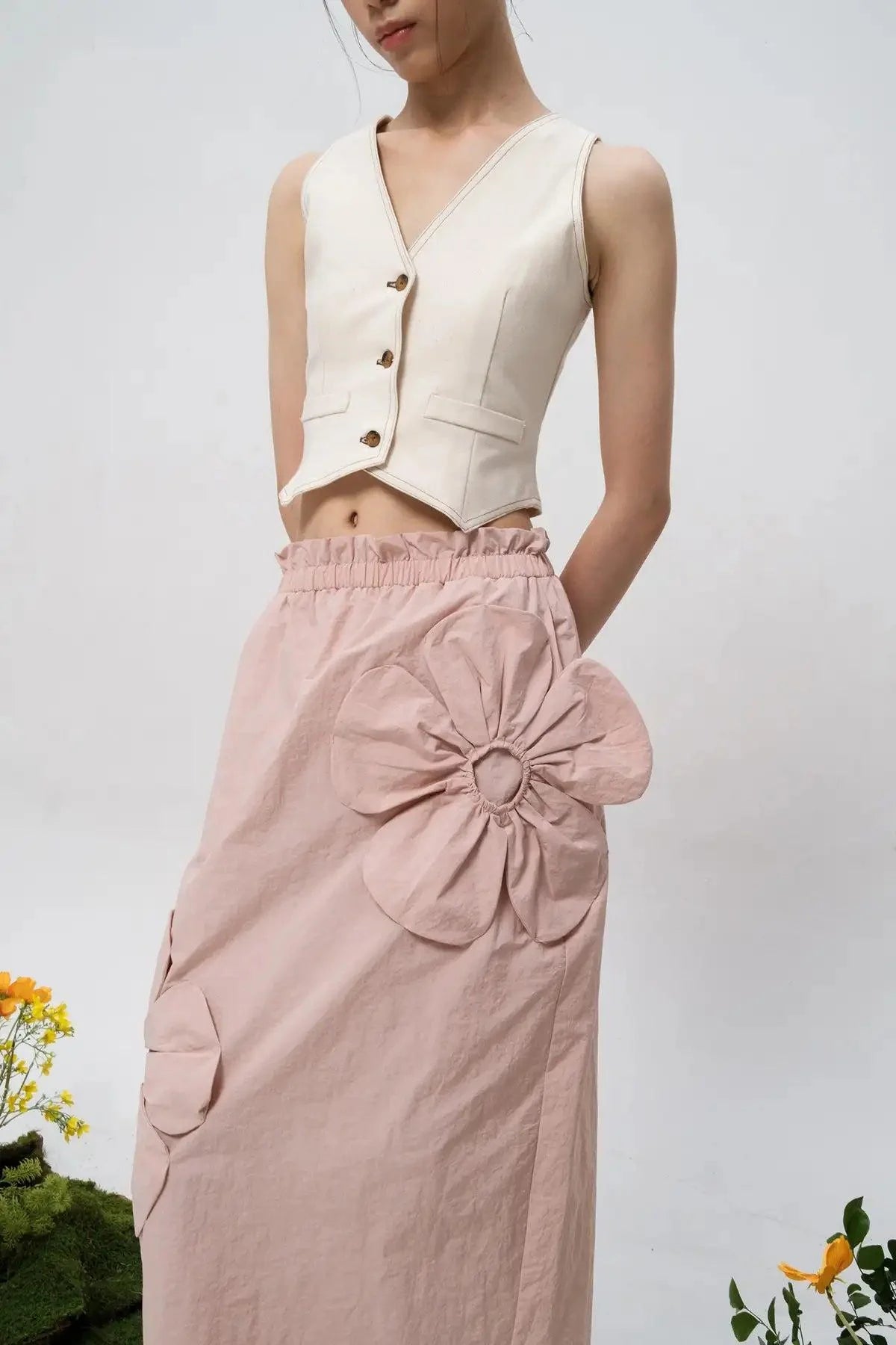 Bloom Skirt Dusty Pink