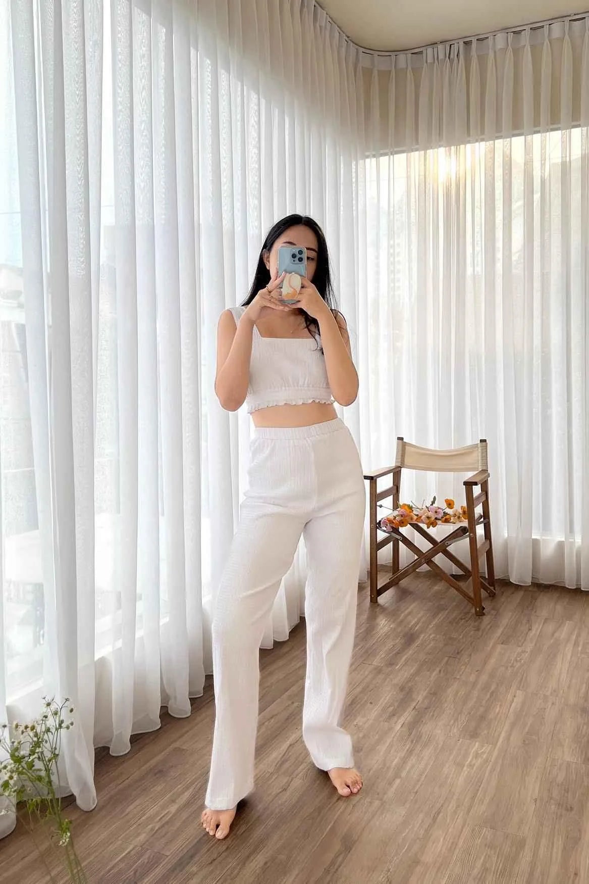 Bobbi Pants Cloud White