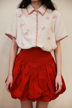 Brunch Embroidered Shirt Oatmeal