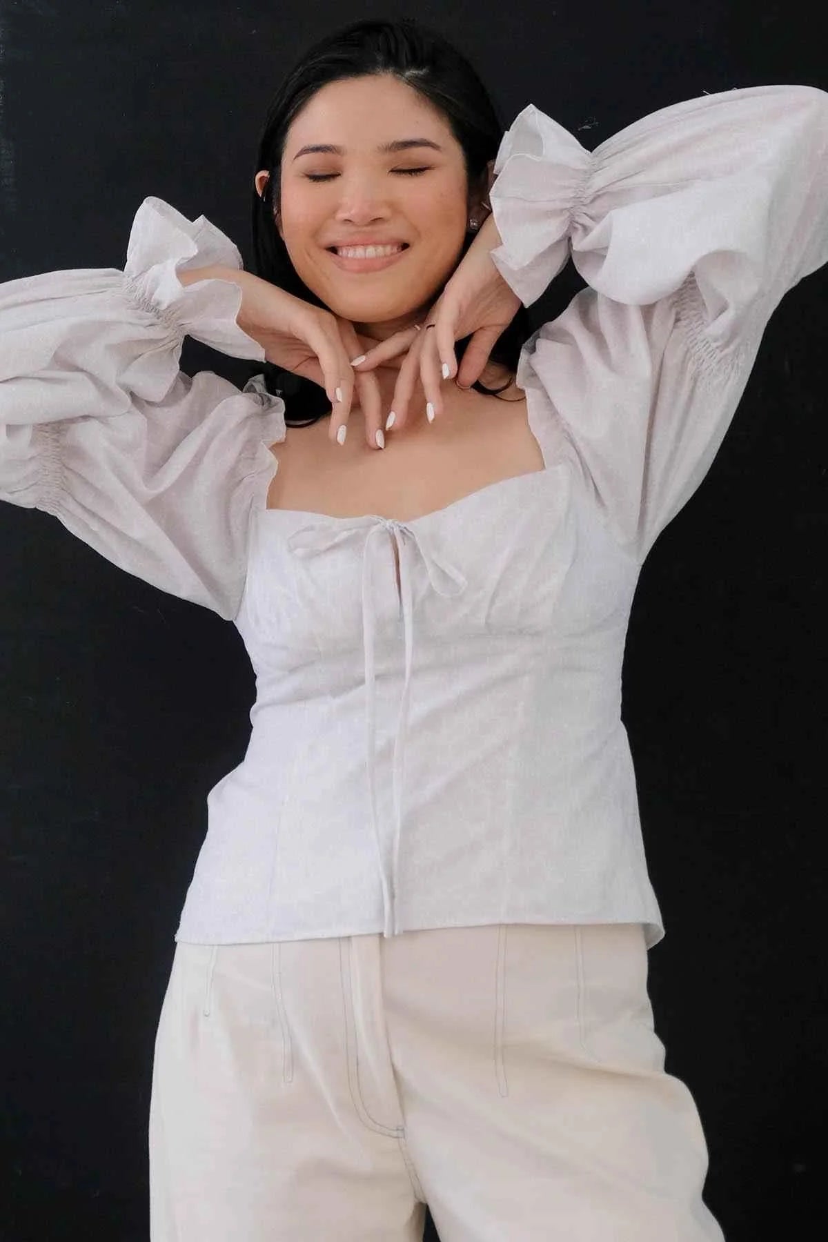 Buih Blouse Light Grey