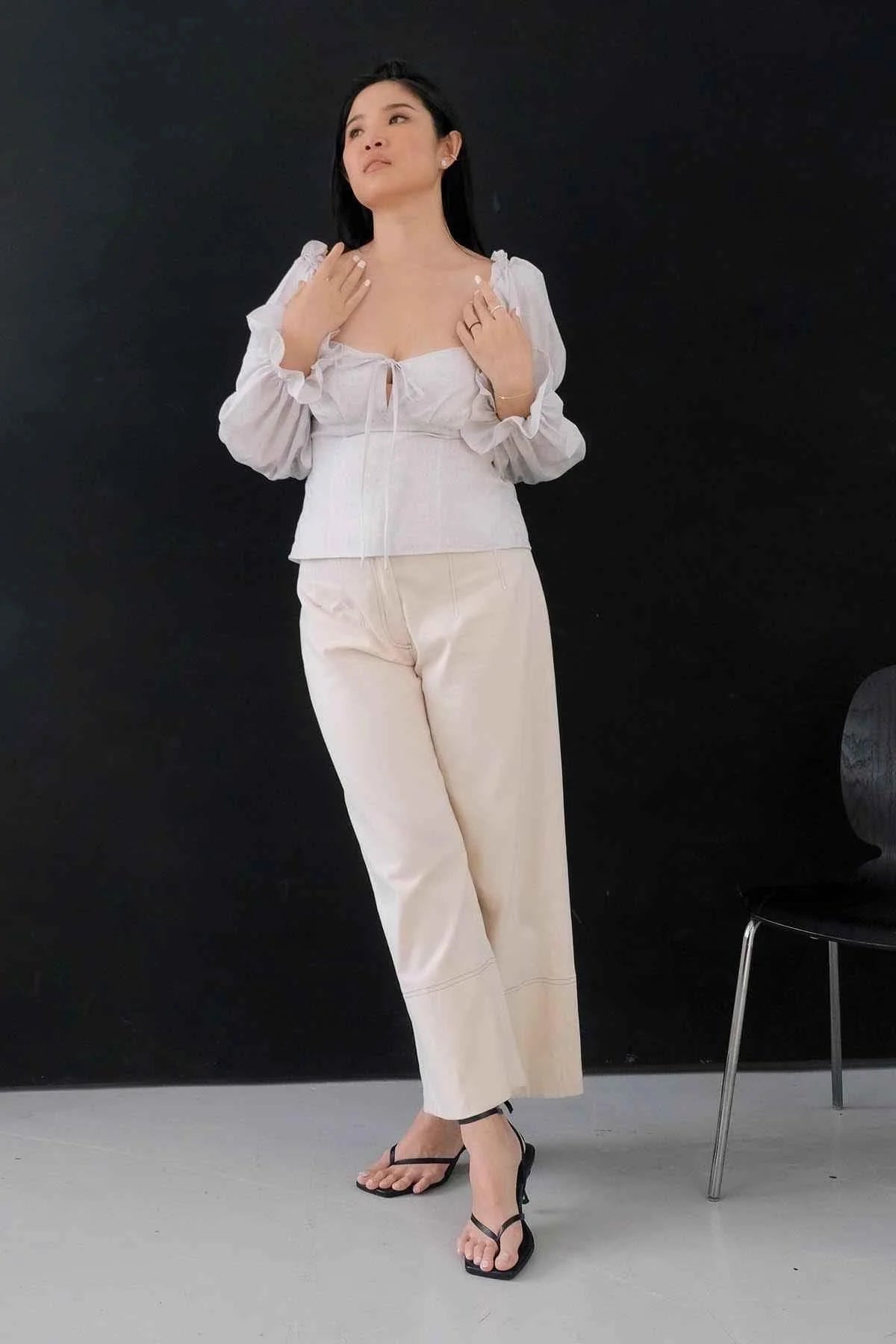 Buih Blouse Light Grey