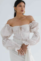 Buih Blouse Nude