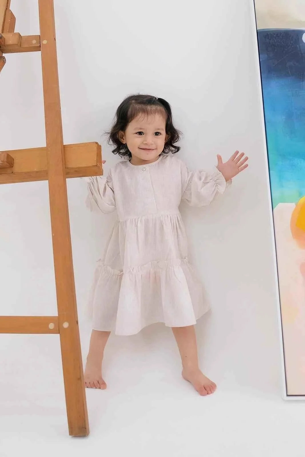 Buih Petite Dress Nude