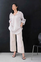 Buih Tunic Dress Light Grey