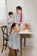 Capri Petite Dress Gingham Blue