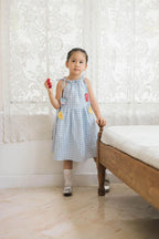 Capri Petite Dress Gingham Blue