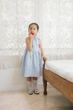 Capri Petite Dress Gingham Blue