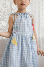 Capri Petite Dress Gingham Blue