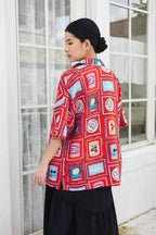Capri Shirt Red &amp; White