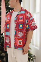 Capri Shirt Red &amp; White