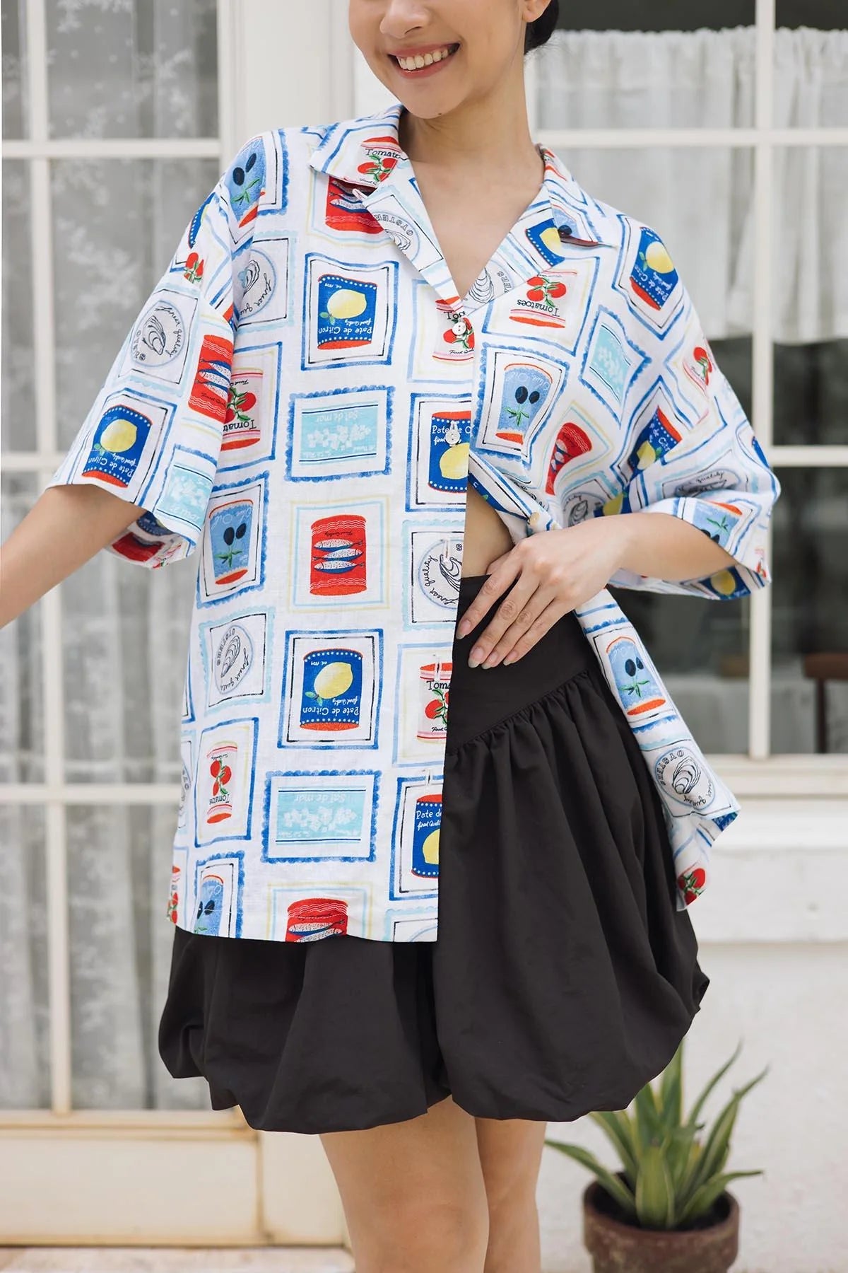 Capri Shirt Red &amp; White