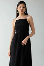 Carrie Dress Black Abstract