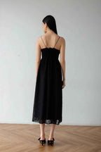 Carrie Dress Black Abstract