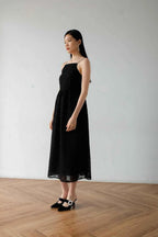 Carrie Dress Black Abstract