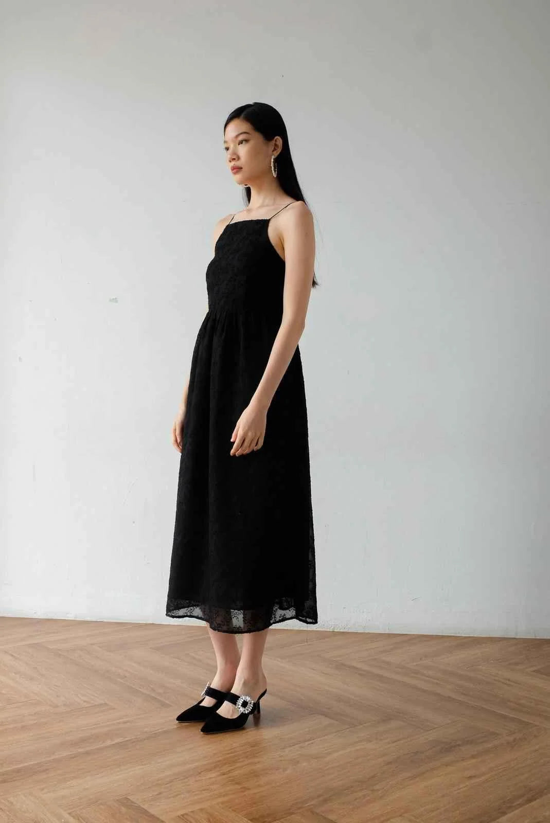 Carrie Dress Black Abstract