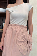 Carrie Top Silver White