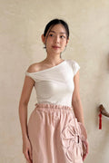 Carrie Top Silver White