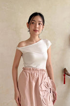 Carrie Top Silver White