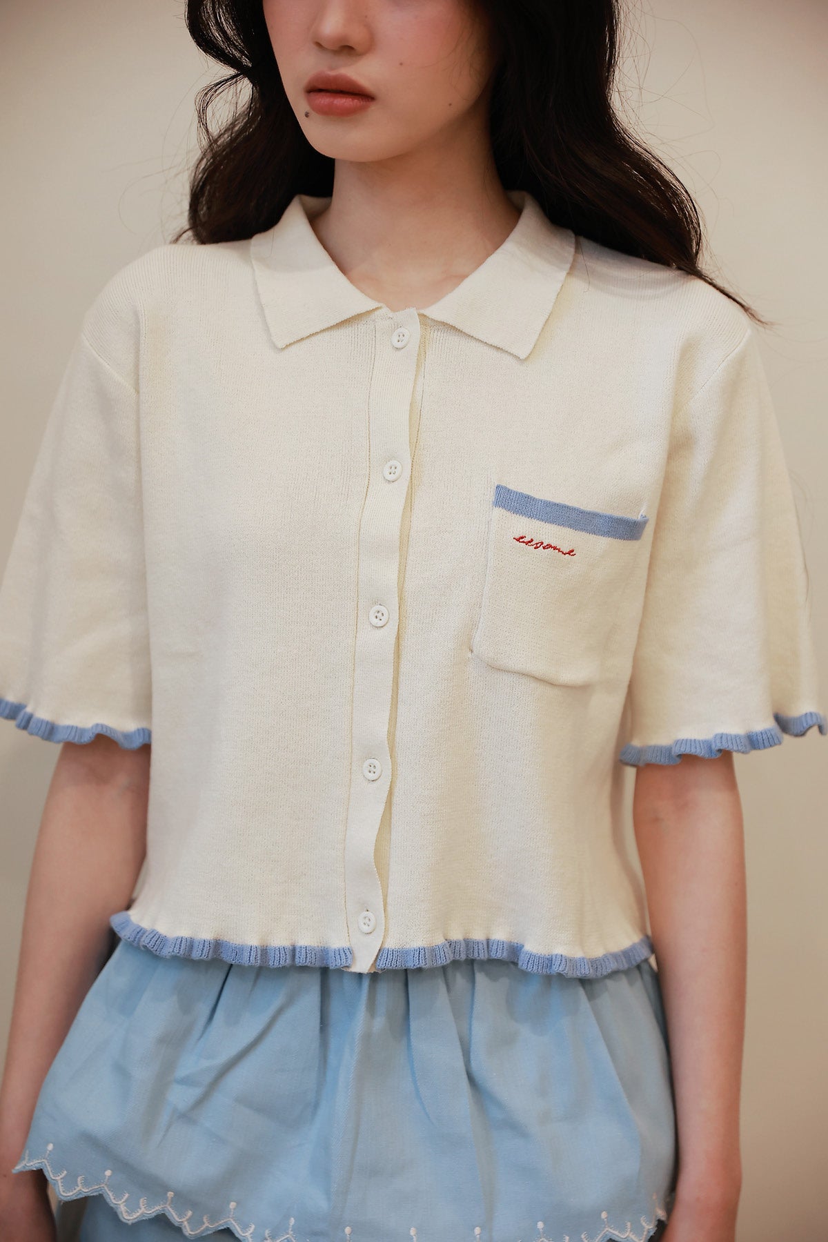 Casa Knitted Top Vanilla-Sky