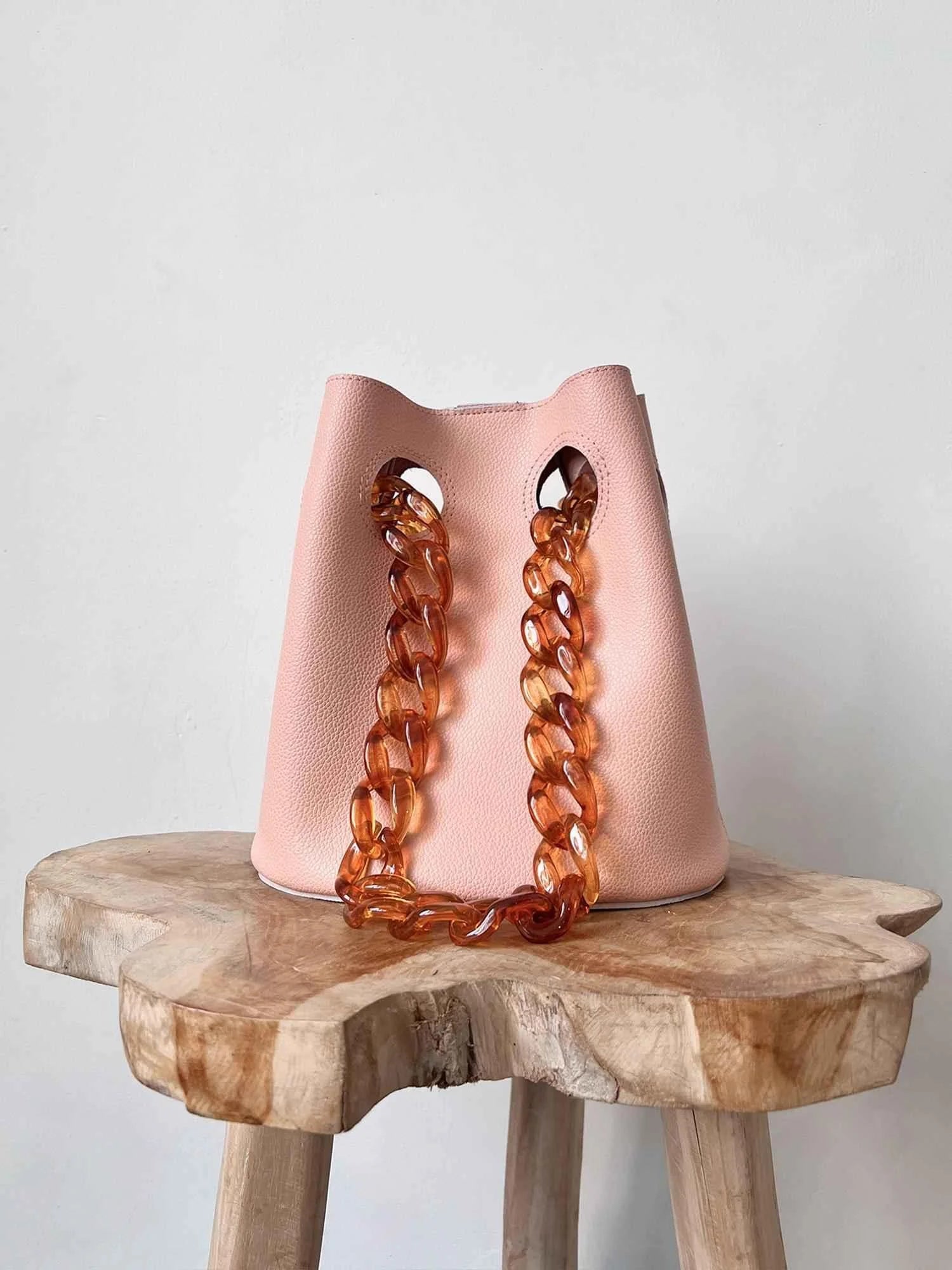 Chaine Bucket Bag Pink